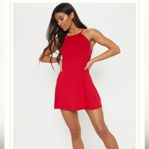 Red Halter Dress